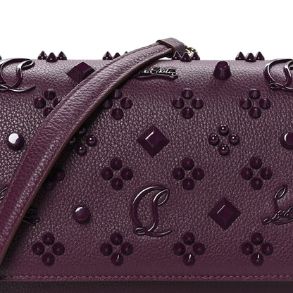 Christian Louboutin CHRISTIAN LOUBOUTIN Calfskin Spikes Loubinthesky Paloma Clutch Merlot 9 of 11