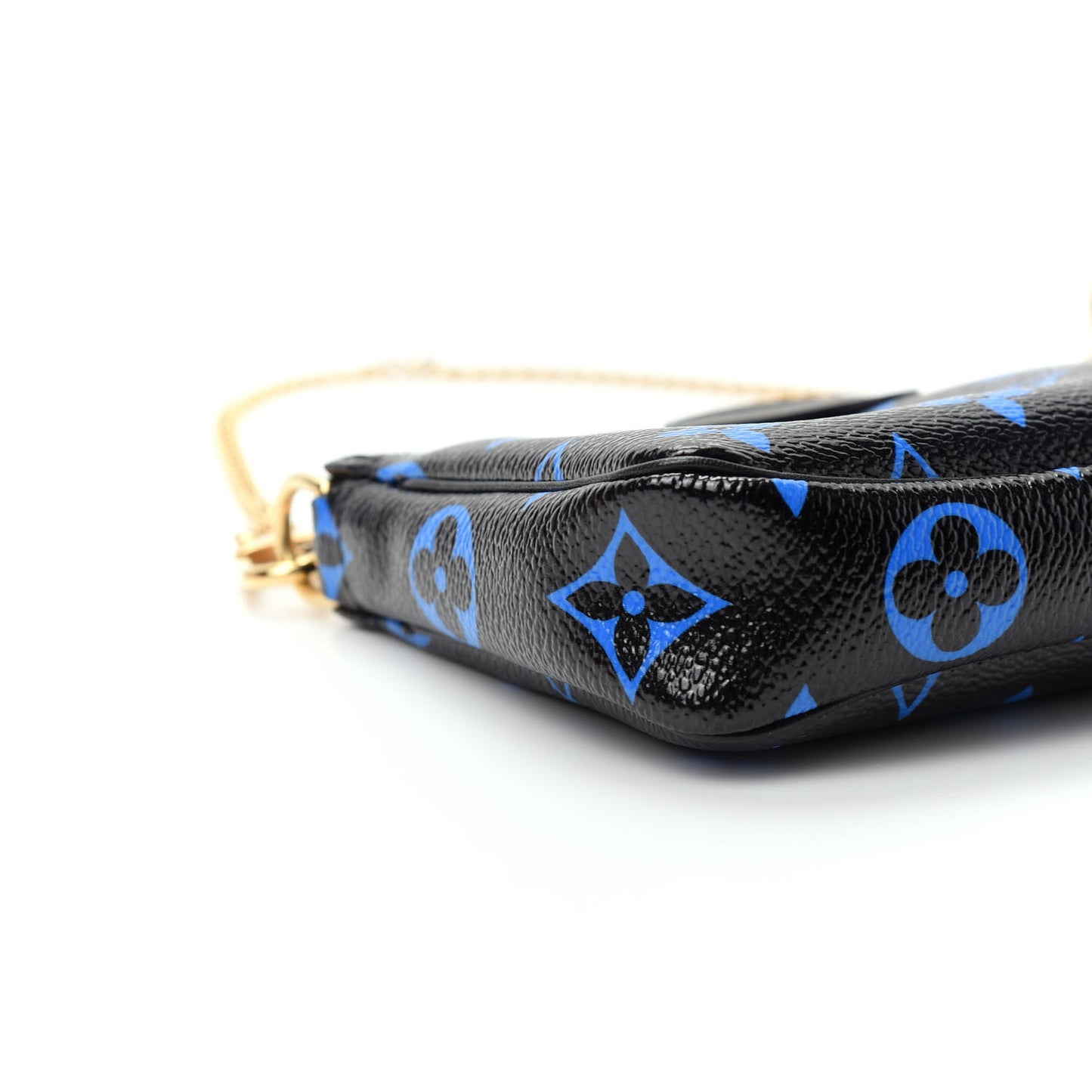 Colored Monogram Mini Pochette Accessories Blue Black