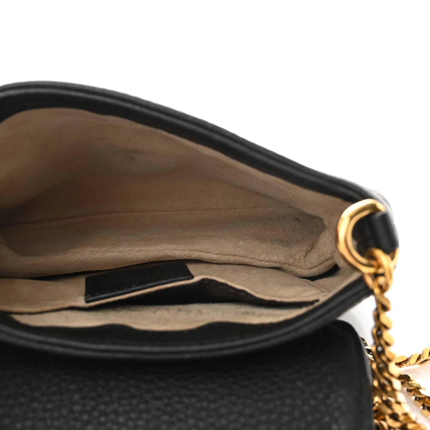 Pebbled Calfskin Small 1973 Chain Shoulder Bag Black