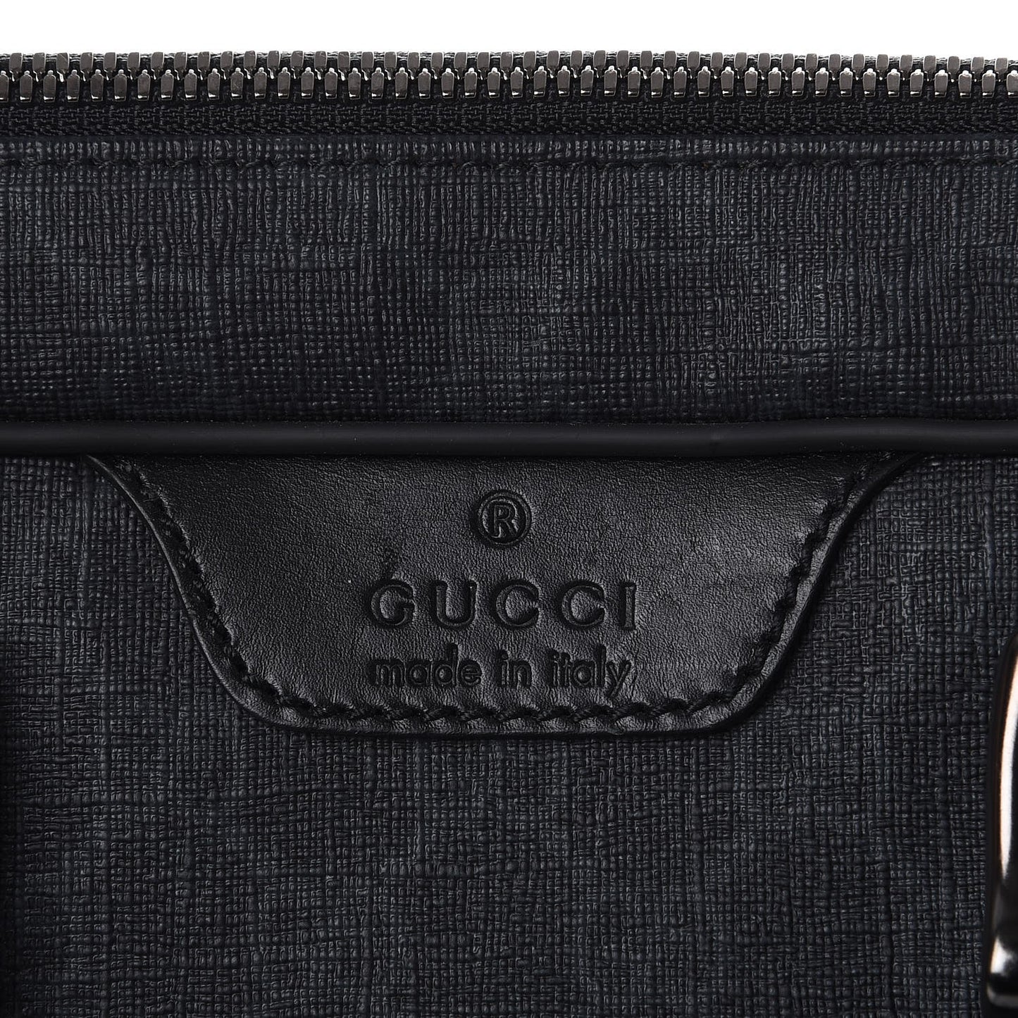 GG Supreme Monogram Briefcase Black Grey