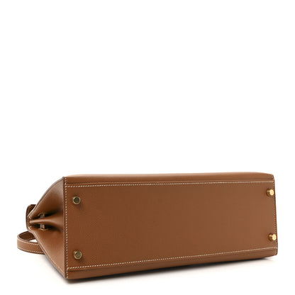 Hermes Courchevel Kelly Sellier 32 Gold 4 of 9