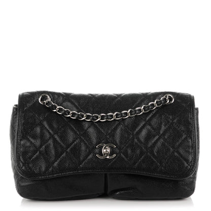 Chanel Grained Calfskin Medium Natural Beauty Flap Black 1 of 7
