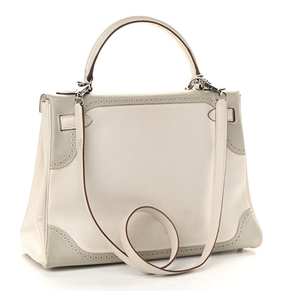 Hermes Swift Ghillies Kelly Retourne 32 White Gris Perle 2 of 17