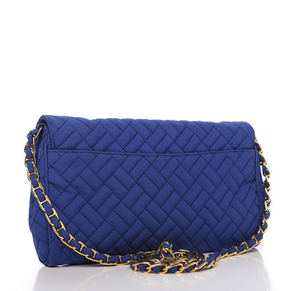 Prada Nylon Tessuto Impuntu Quilted Flap Indaco 3 of 10