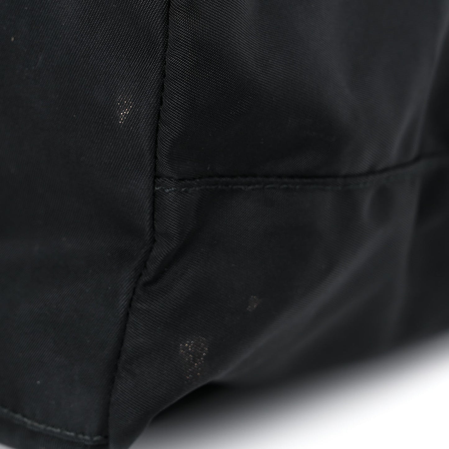 Nylon Vela Drawstring Shopping Tote Black