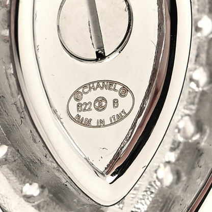 Chanel Crystal CC Turnlock Brooch Silver 3 of 3