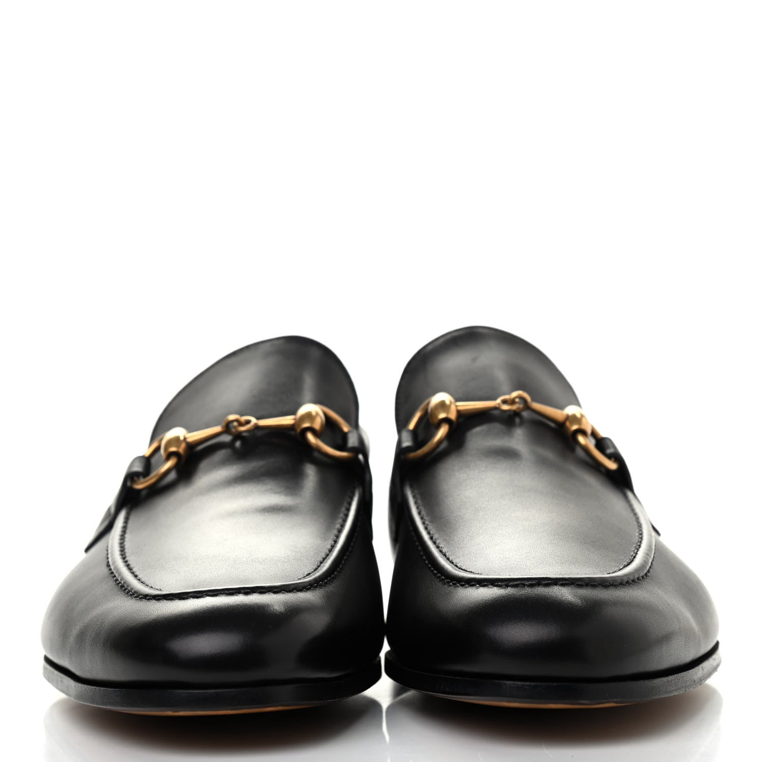 Gucci Calfskin Horsebit Mens Jordaan Loafers 7 Black 2 of 4