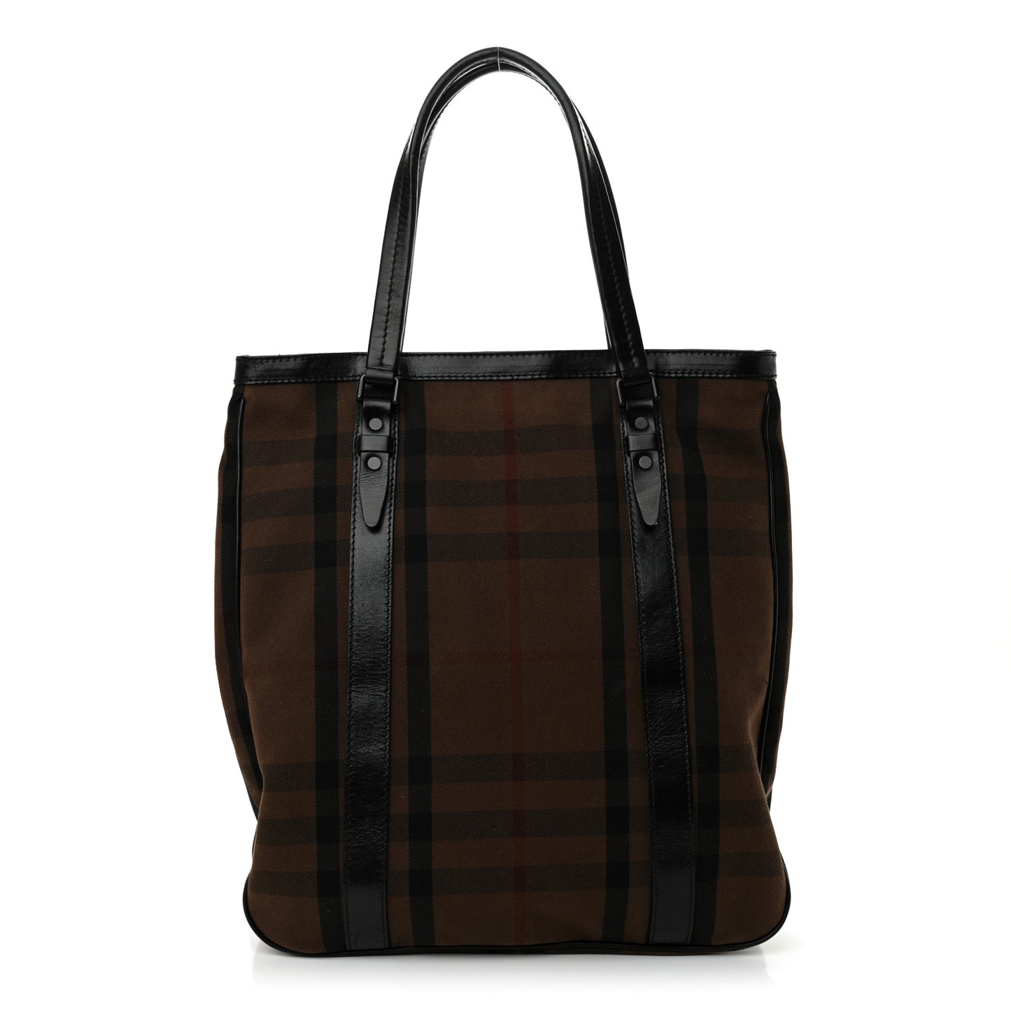 Canvas Vintage Check Tote Black