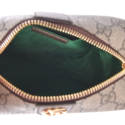 Gucci Soft GG Supreme Monogram Calfskin Small Ophidia Cosmetic Case Beige Ebony New Acero 5 of 9
