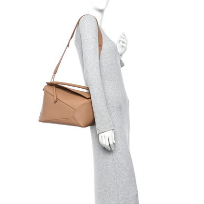 Loewe Grained Calfskin Medium Puzzle Edge Bag Toffee 2 of 9