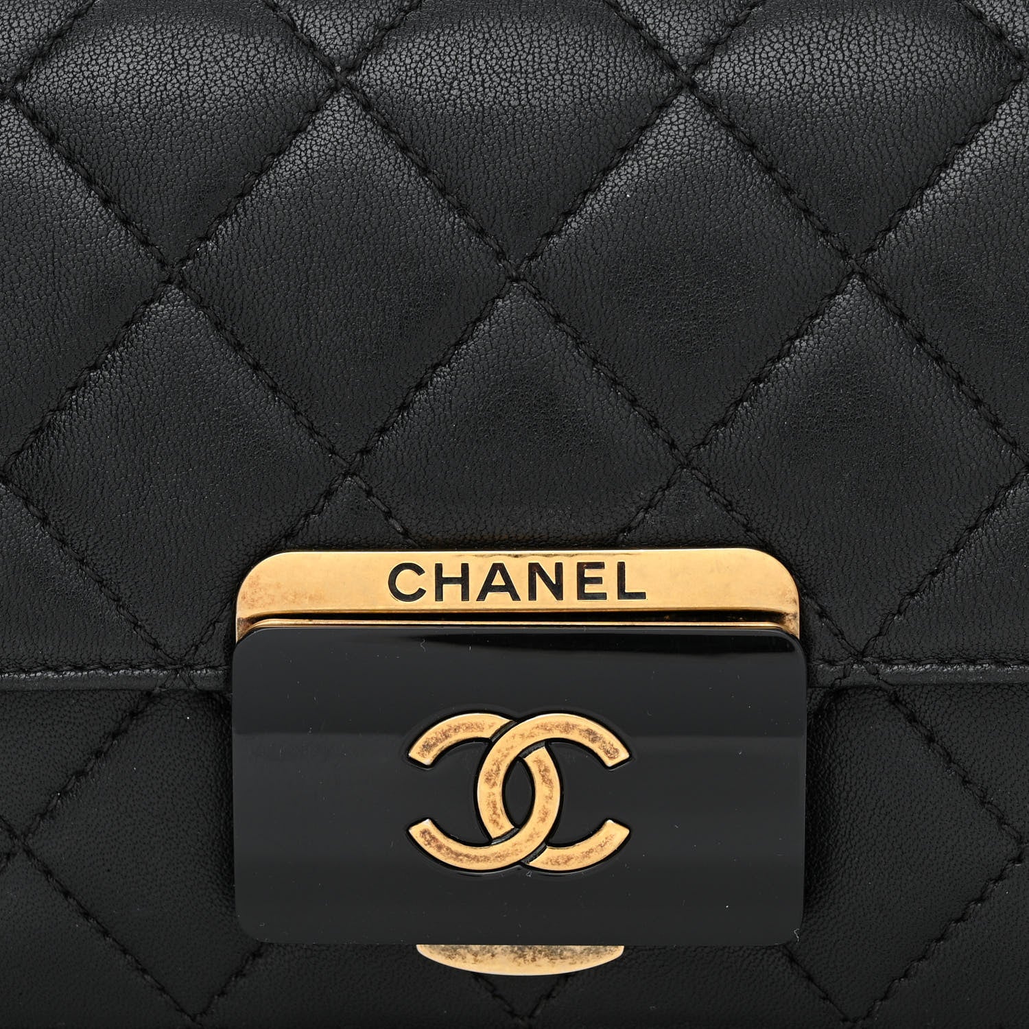 Chanel Sheepskin Quilted Mini Beauty Lock Flap Black 8 of 11