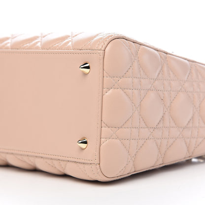 Christian Dior Lambskin Cannage Medium Lady Dior Light Pink 9 of 12