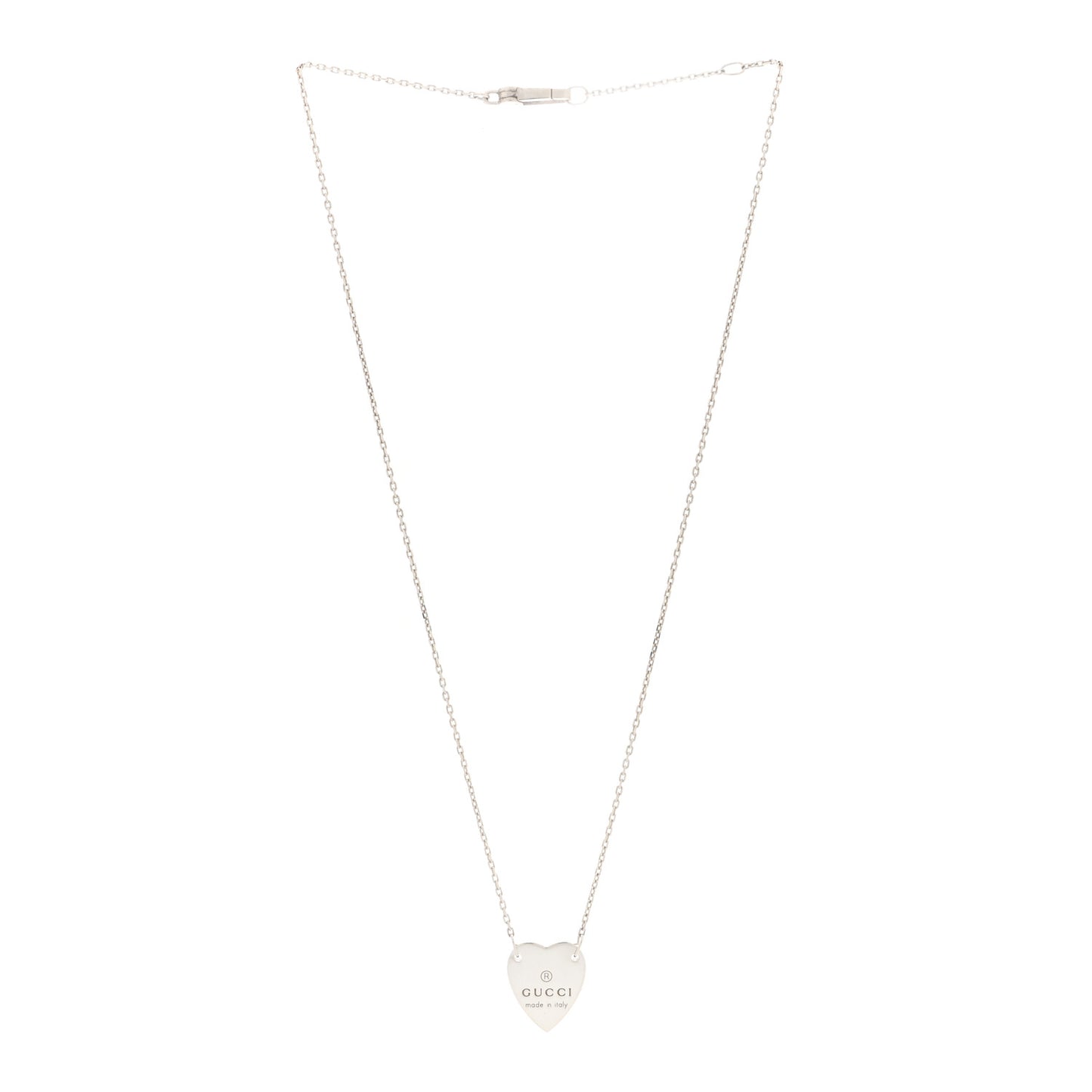 Sterling Silver Trademark Heart Pendant Necklace
