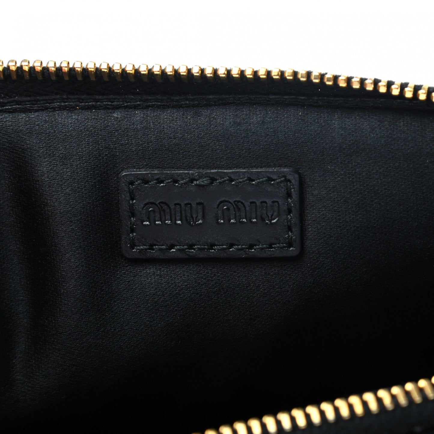 Nappa Matelasse Double Zip Wristlet Black