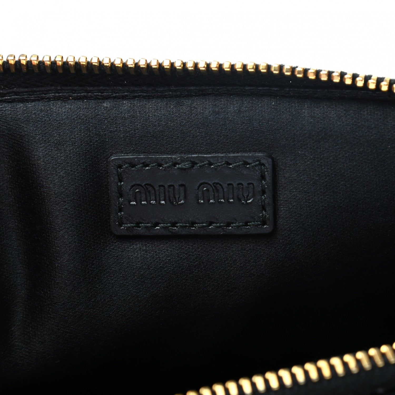 Miu Miu Nappa Matelasse Double Zip Wristlet Black 10 of 10