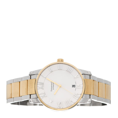 Tiffany Stainless Steel 18K Yellow Gold 37mm Atlas 3-Hand Automatic Watch 2 of 5