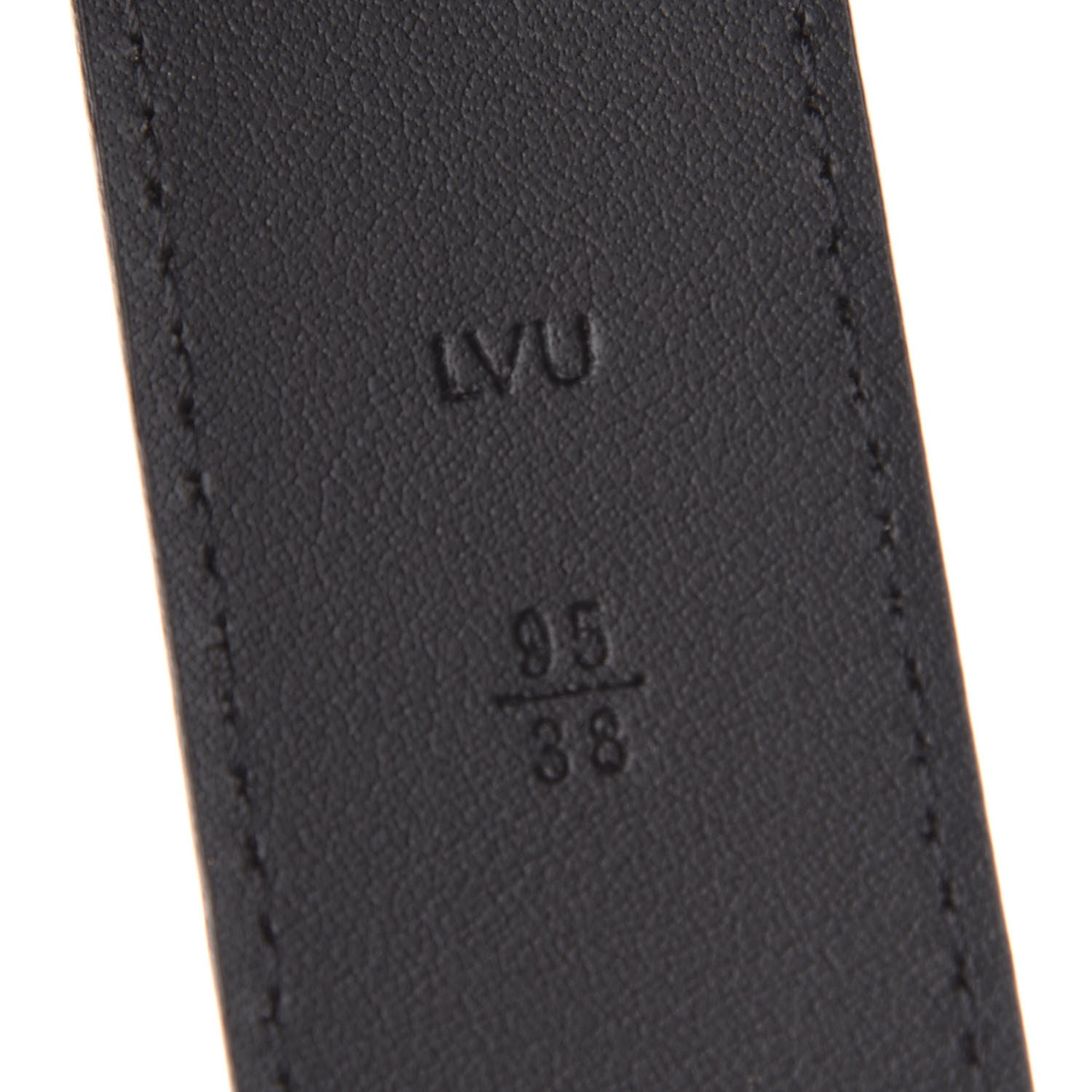 Louis Vuitton Calfskin 35mm Pont Neuf Belt 95 38 Black 3 of 6