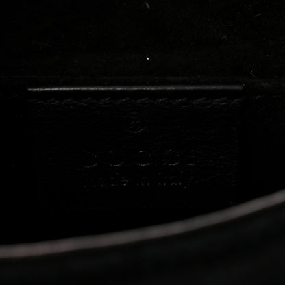 Gucci Suede Crystal 1973 Small Chain Shoulder Bag Black 6 of 11