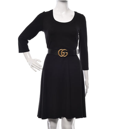 Gucci Textured Calfskin Double G 40mm Belt 75 30 Black 2 of 8