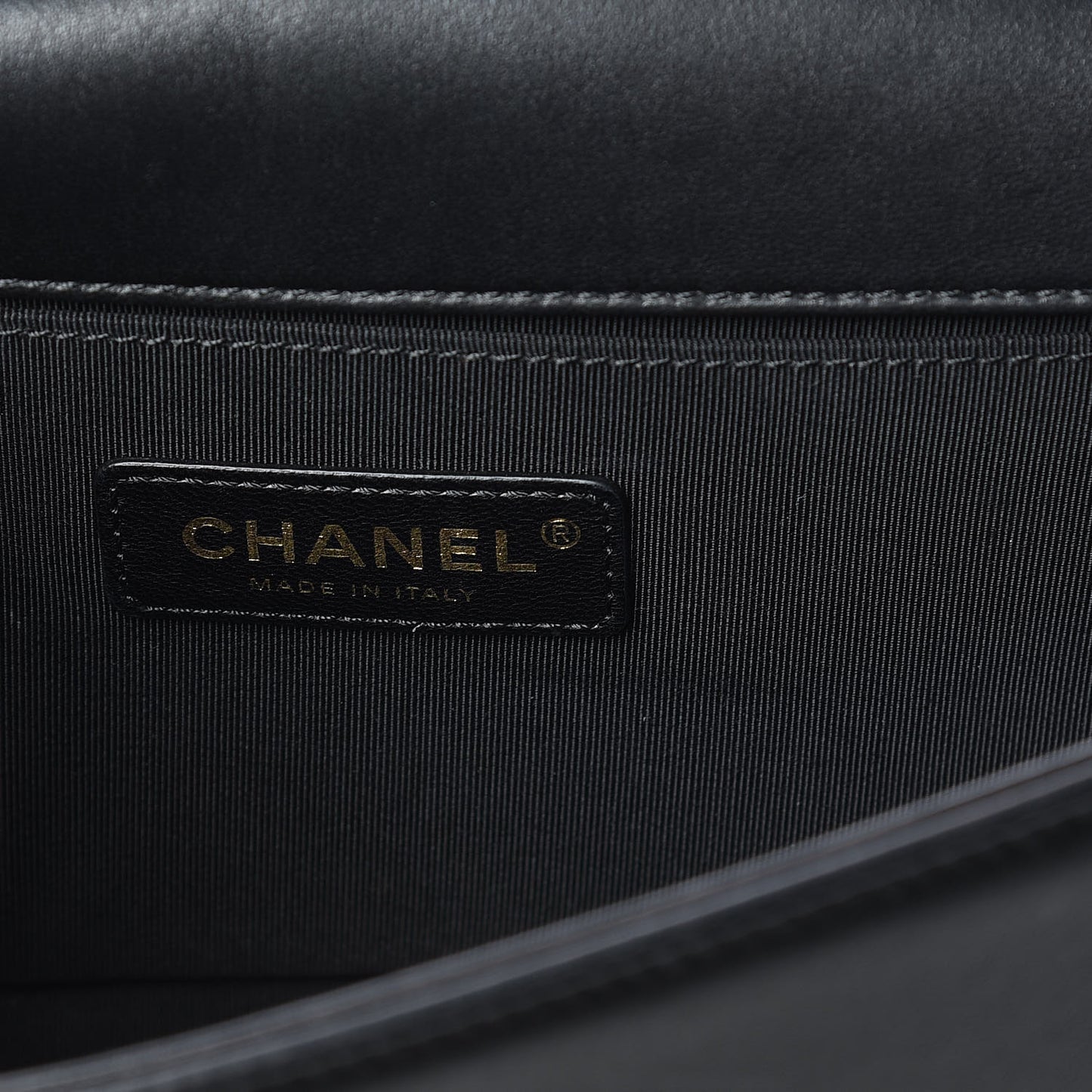 Lambskin Quilted Medium Boy Flap Black