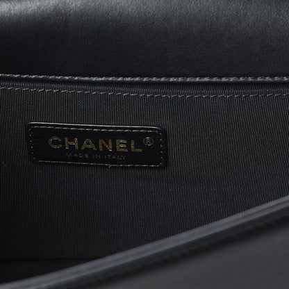 Chanel Lambskin Quilted Medium Boy Flap Black 6 of 11