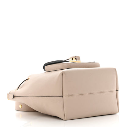 Louis Vuitton Calfskin Lockme Bucket MM Greige 4 of 11