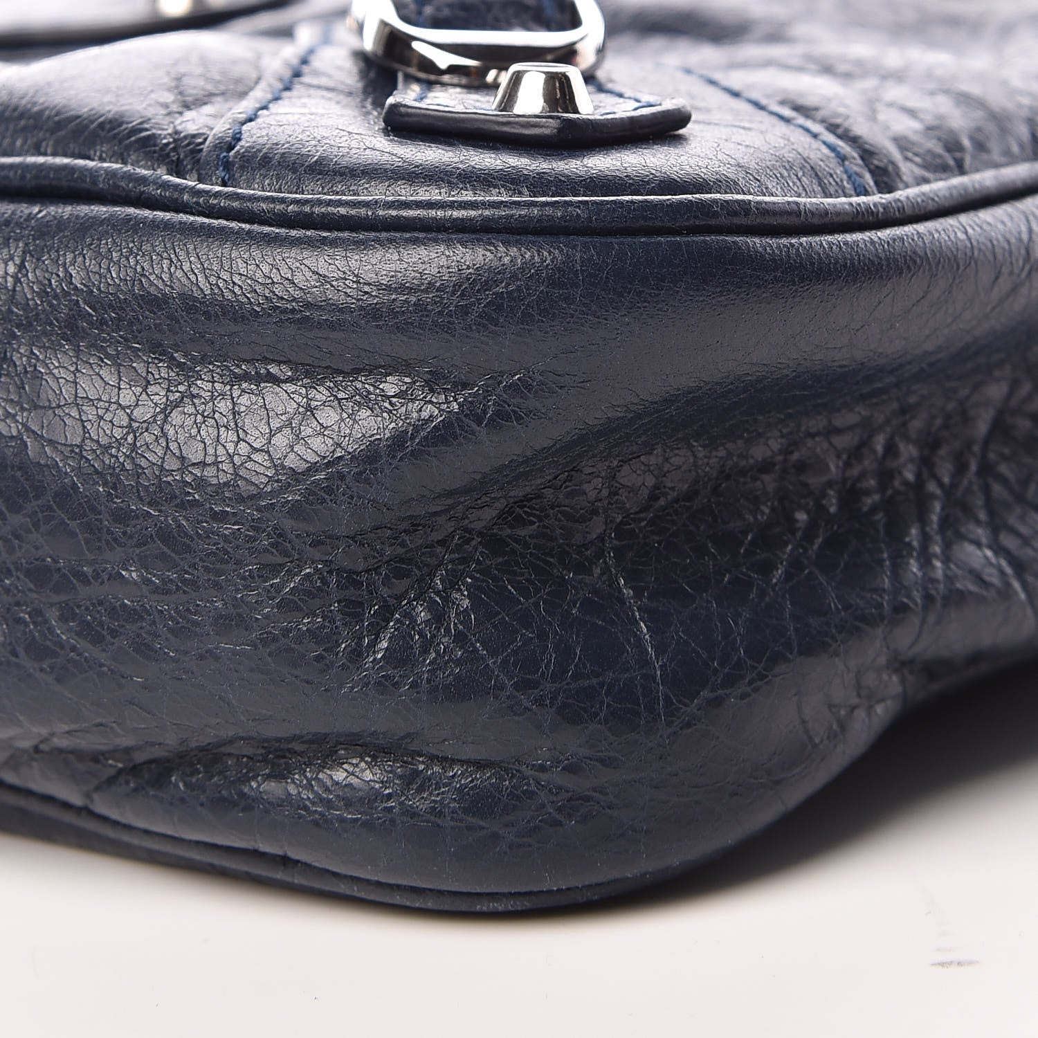 Balenciaga Agneau Classic Silver Hardware Hip Bleu Obscur 9 of 9