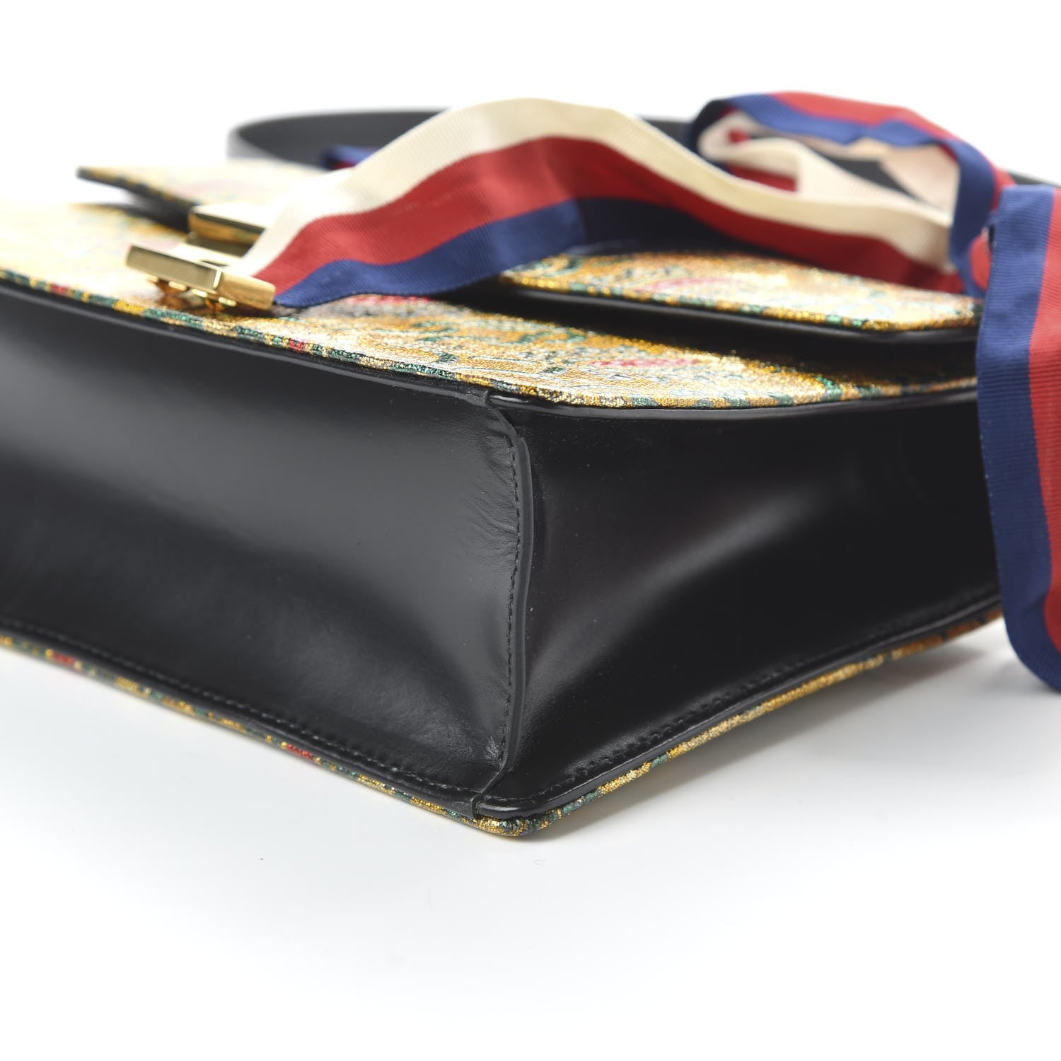 Gucci Iridescent Brocade Small Sylvie Shoulder Bag Gold 7 of 10