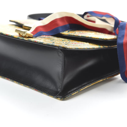 Gucci Iridescent Brocade Small Sylvie Shoulder Bag Gold 7 of 10