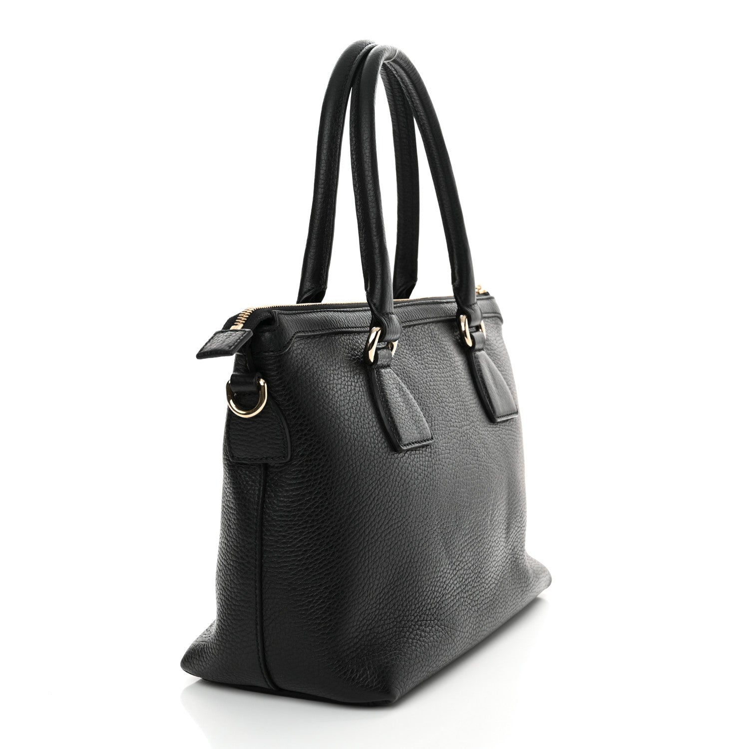 Gucci Dollar Calfskin GG Charm Satchel Black 2 of 11