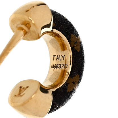 Louis Vuitton Monogram Wild Mini Hoop Earrings 4 of 5