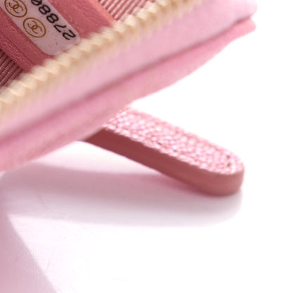 Chanel Iridescent Caviar Quilted Zipped Key Holder Case Rose Pink 7 of 8