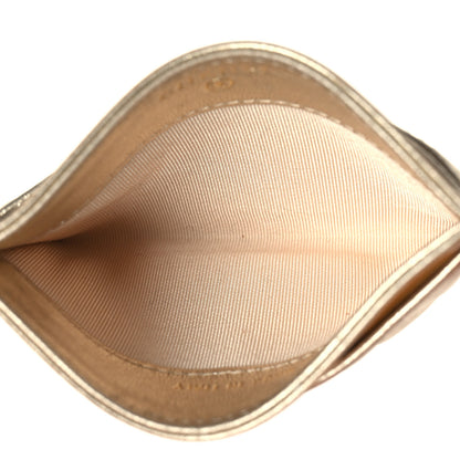 Chanel Metallic Lambskin Quilted CC Card Holder Gold 5 of 13
