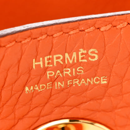 Hermes Taurillon Clemence Lindy 26 Orange 6 of 13