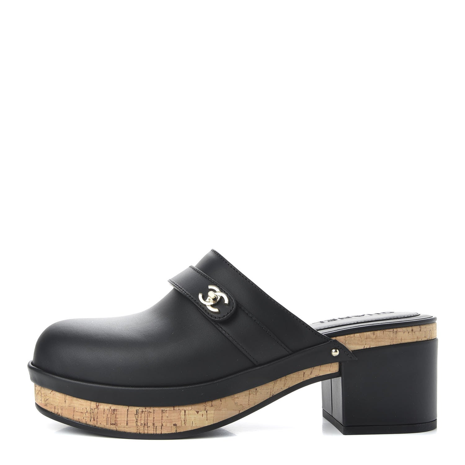 Chanel Calfskin CC Turn Lock Clogs 41 Black 1 of 9