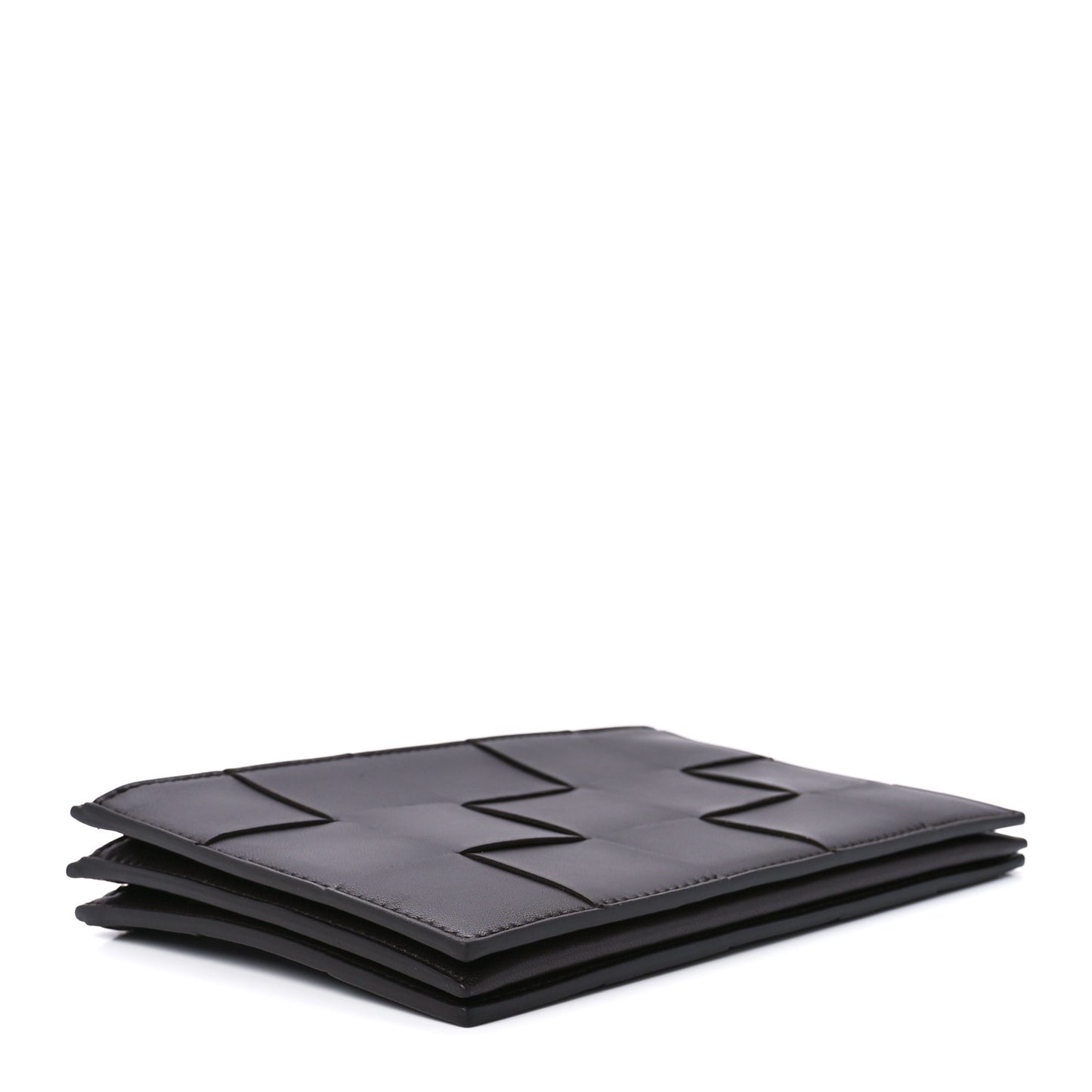 Nappa Maxi Intrecciato Triple Zip Clutch Fondant