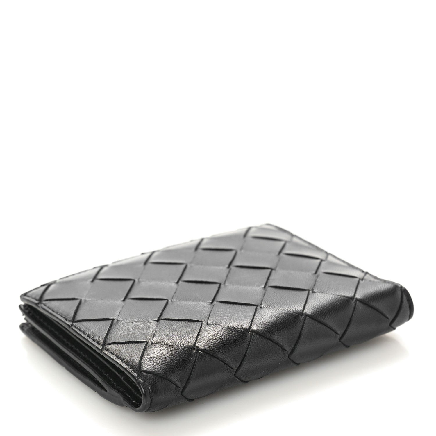Bottega Veneta Nappa Intrecciato Small Bi-Fold Zip Wallet Black 4 of 8