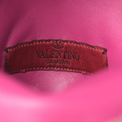Valentino Garavani Calfskin Mini Rockstud Backpack Fuxia Black 6 of 9