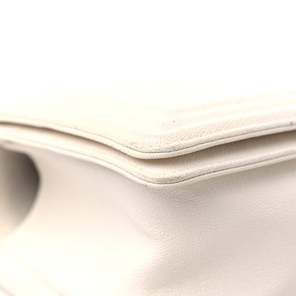 Chanel Caviar Quilted Medium Boy Flap White 8 of 15