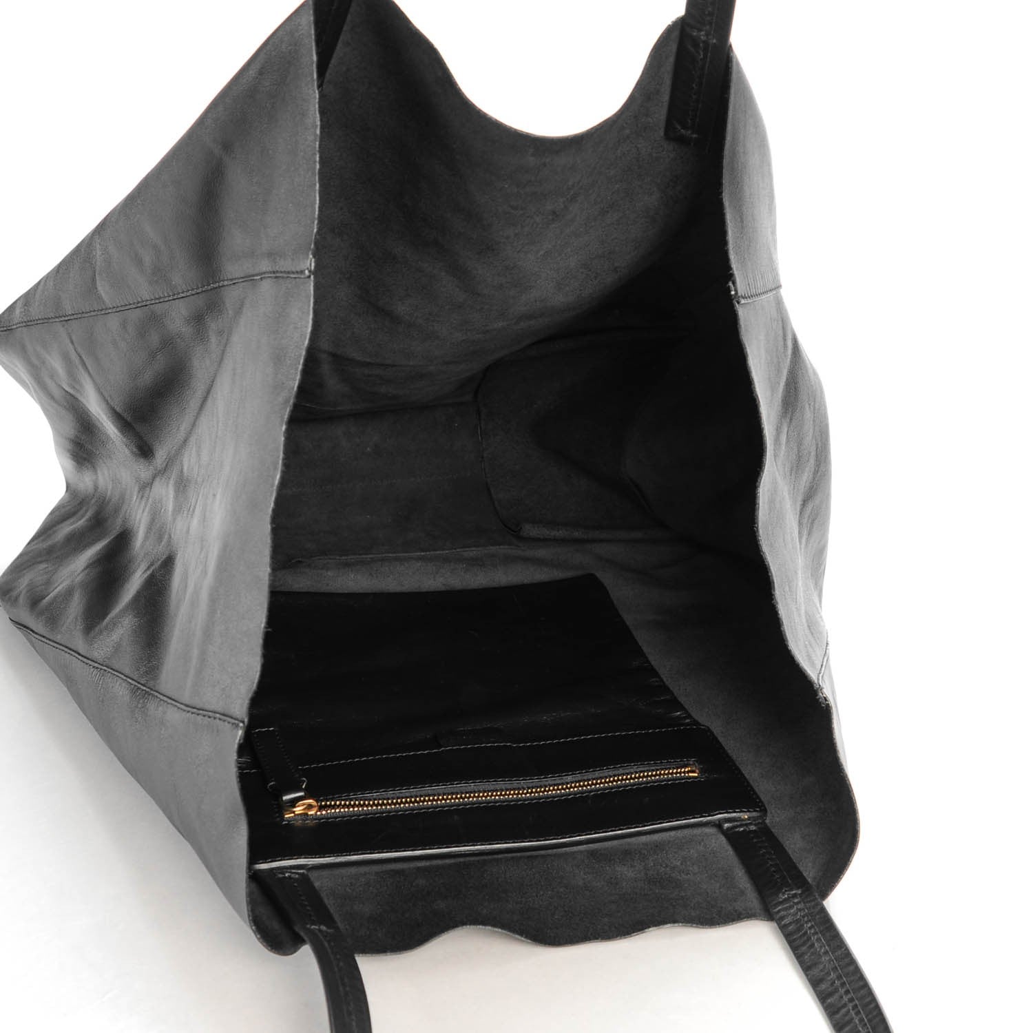 Celine Lambskin Horizontal Cabas Black 5 of 8