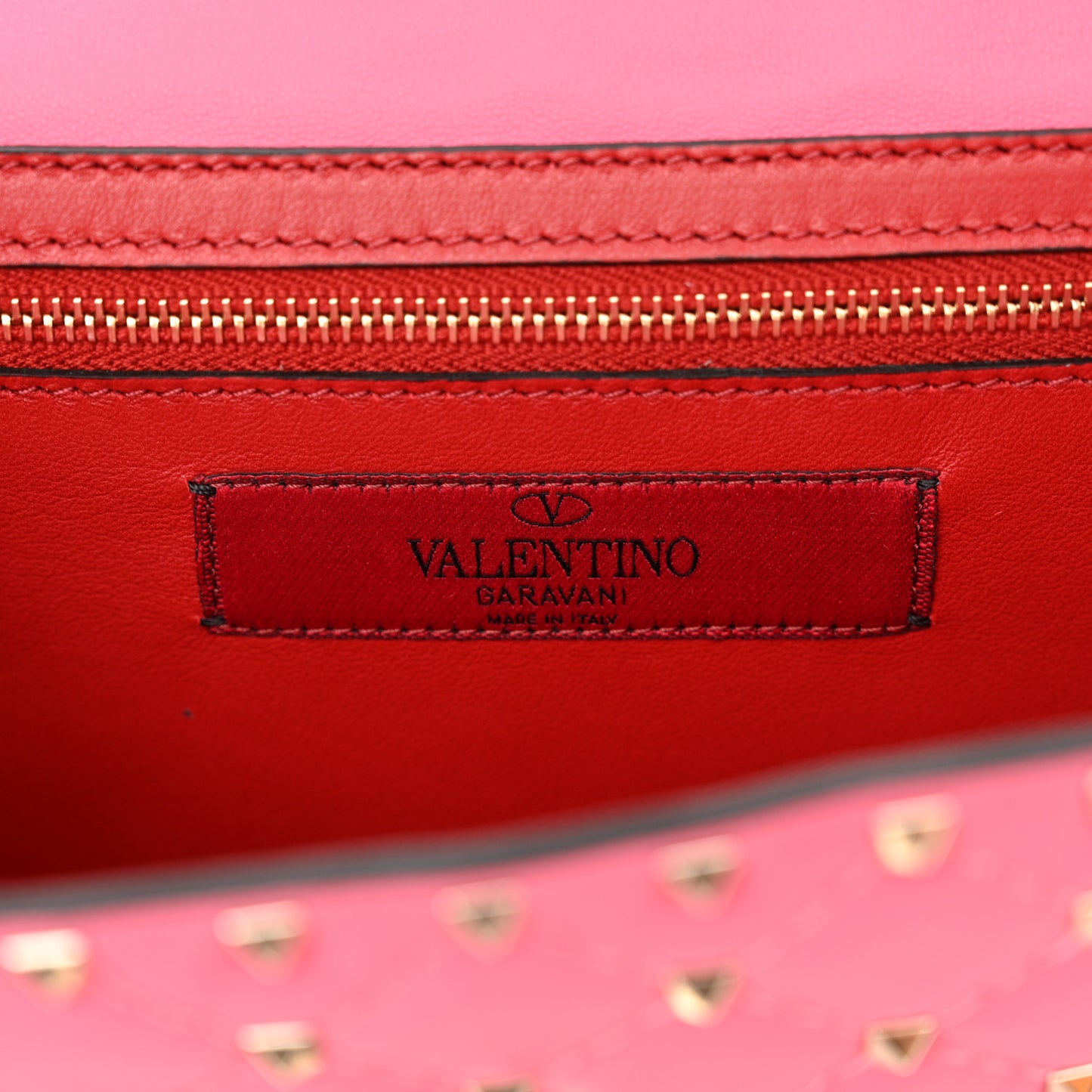 Nappa Rockstud Spike Wallet On Chain Shadow Pink