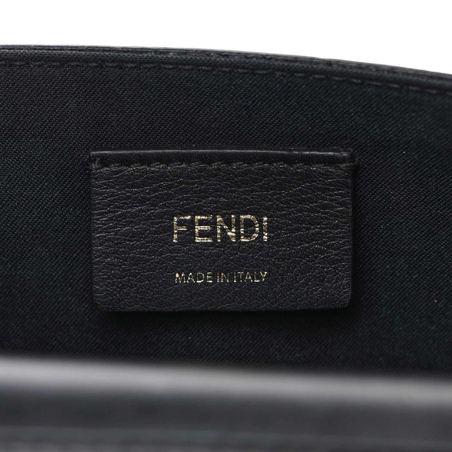 Fendi Vitello Liberty F is Fendi Bi-Color FF 1974 Embossed Envelope Belt Bag Maya Black 6 of 11