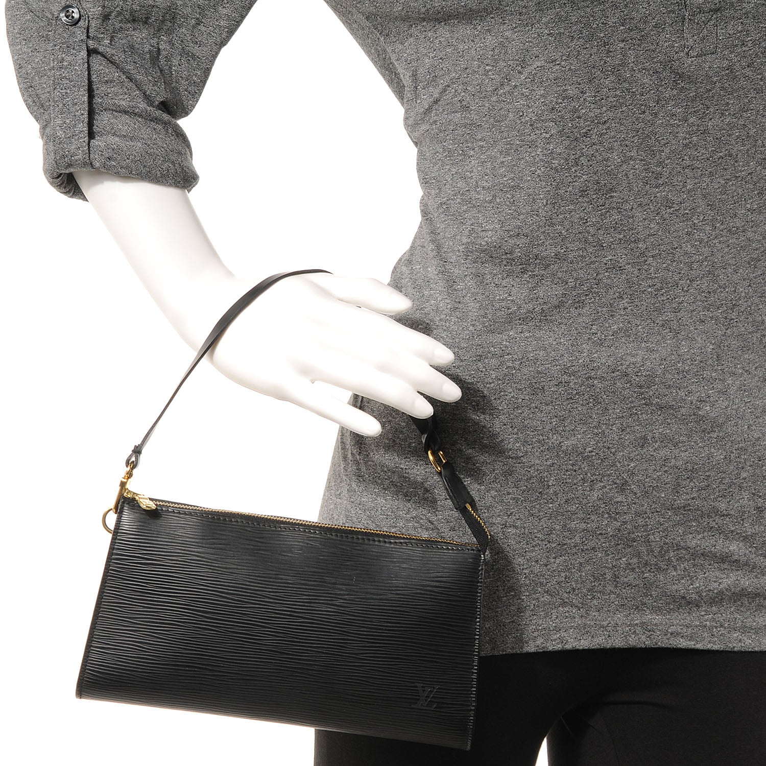 Louis Vuitton Epi Pochette Accessories Black 2 of 6