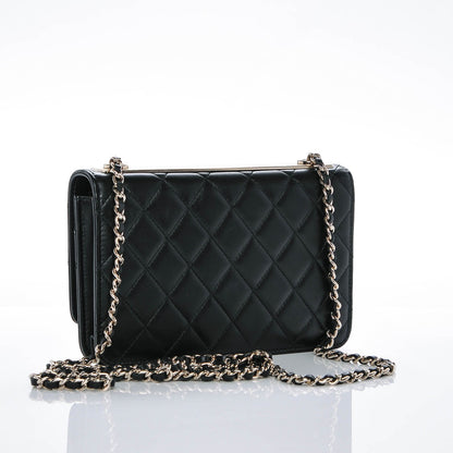 Chanel Lambskin Quilted Trendy CC Wallet On Chain WOC Black 3 of 7