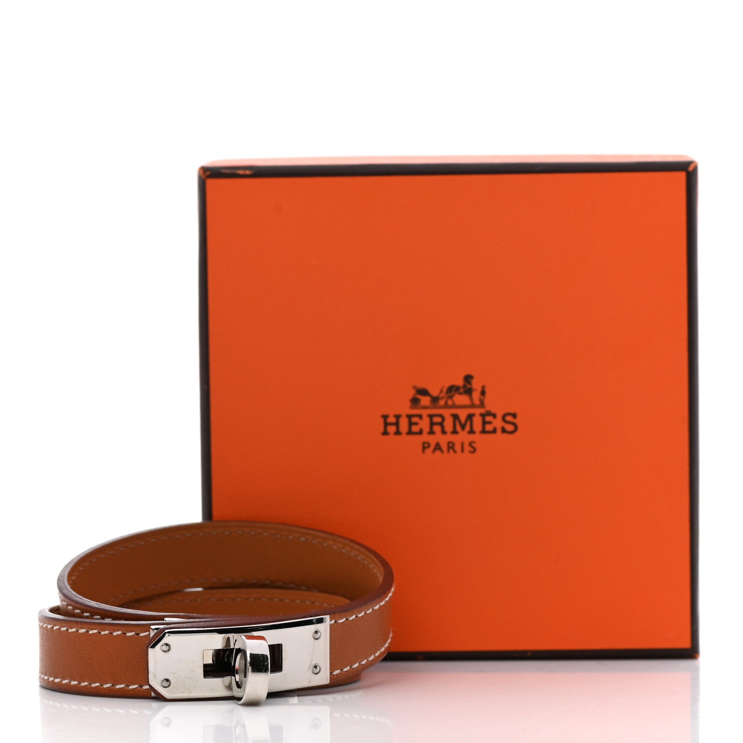 Hermes Barenia Kelly Double Tour Bracelet S Fauve 7 of 7