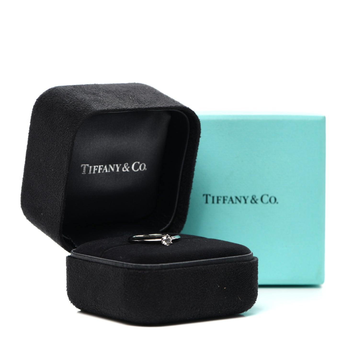 Platinum Diamond .19ct Solitaire Engagement Ring 52 6