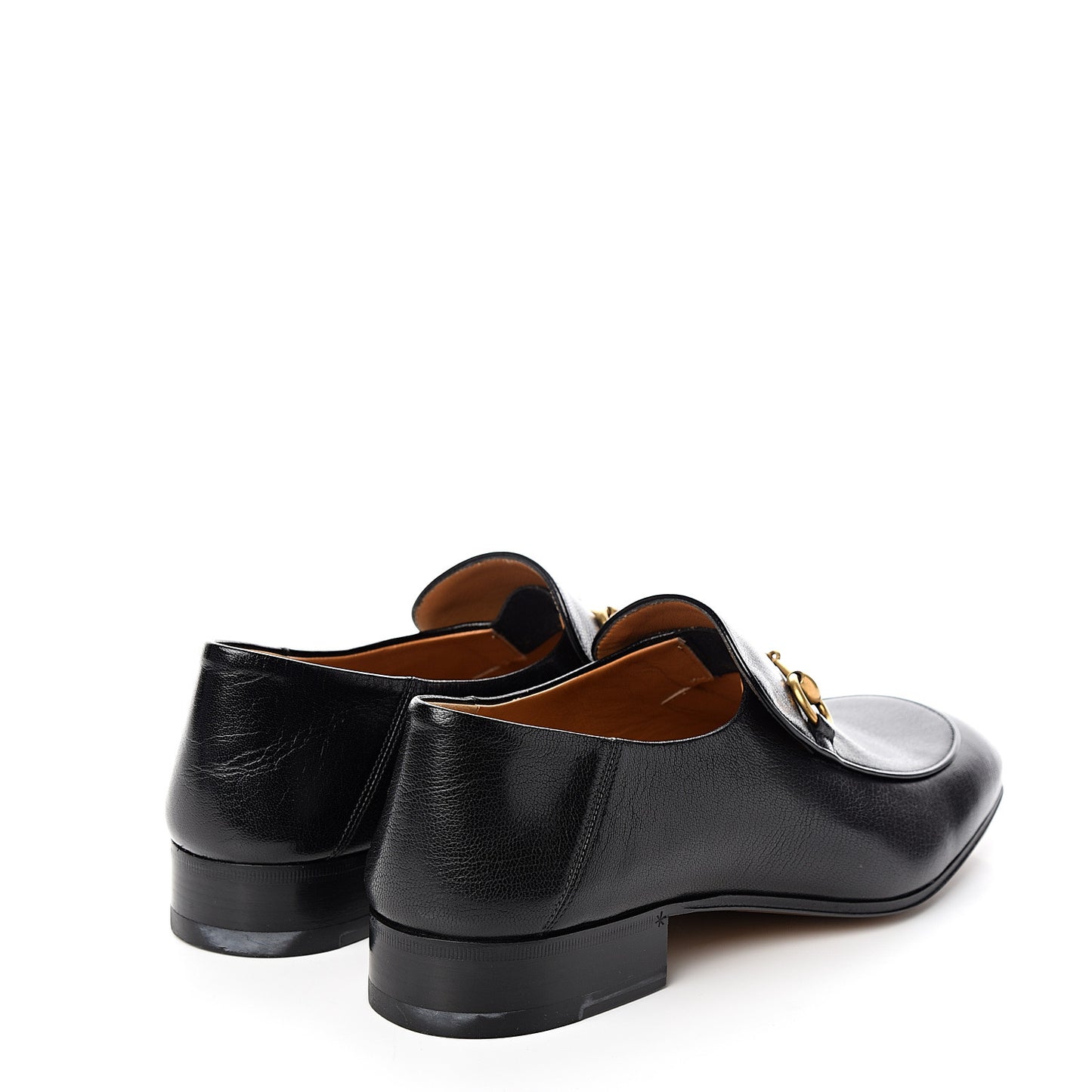 Goatskin Mens Horsebit Loafers 8.5 Black