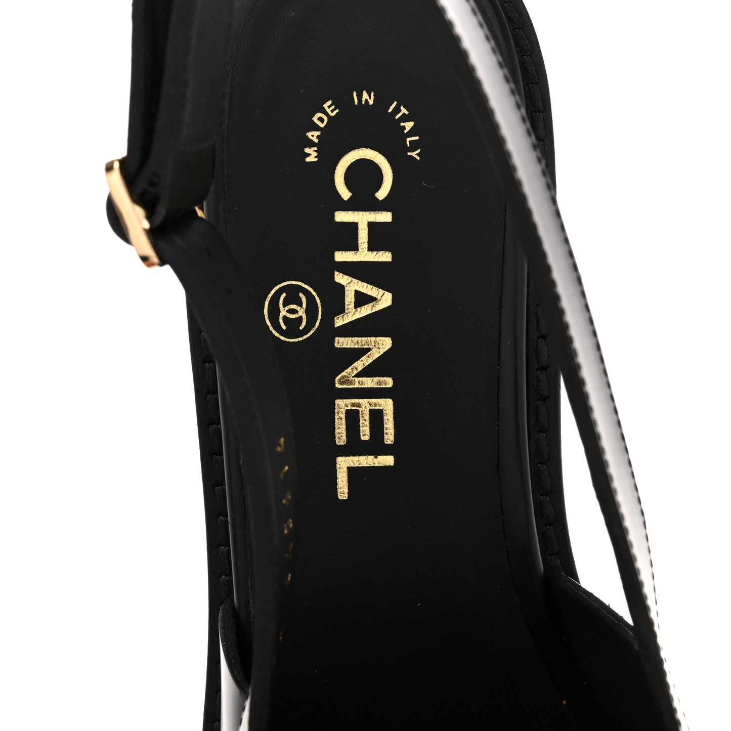 Calfskin Crystal Slingback Loafers 37 Black