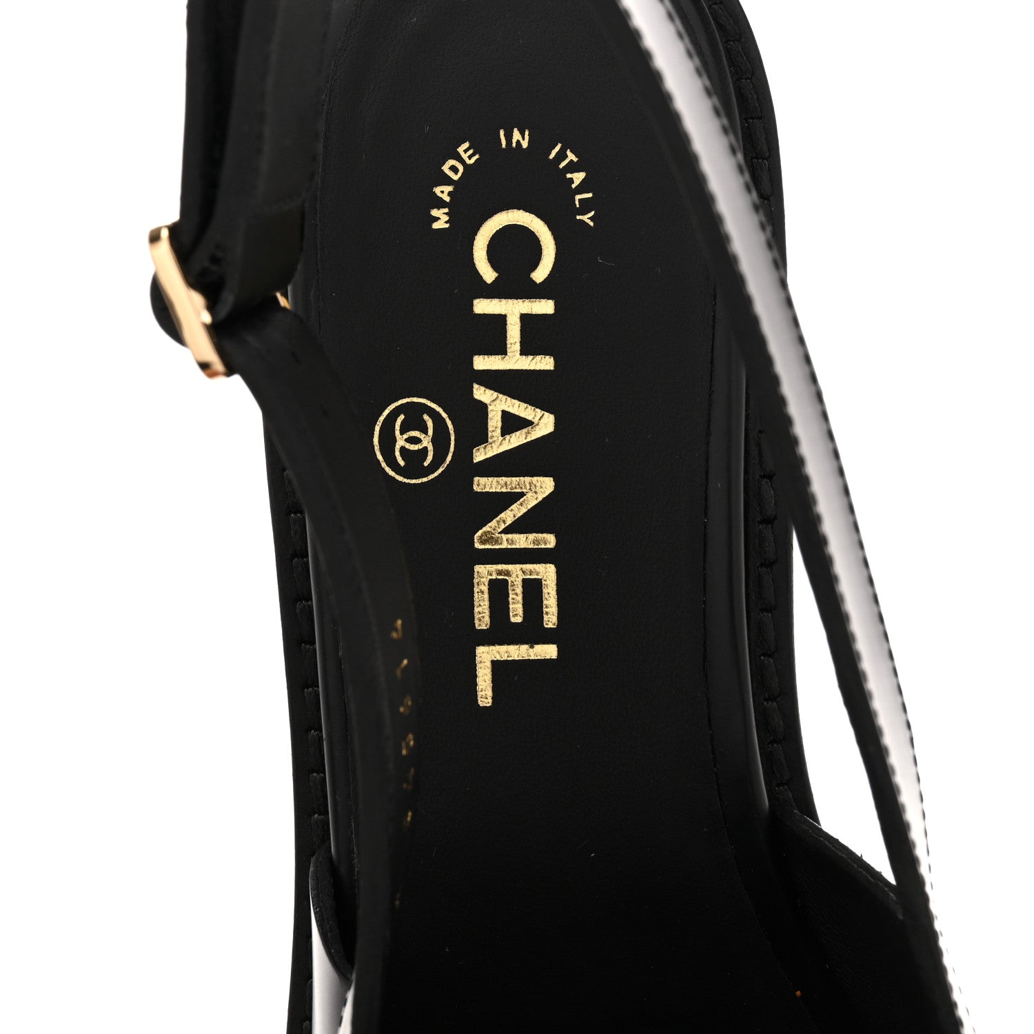Chanel Calfskin Crystal Slingback Loafers 37 Black 7 of 10