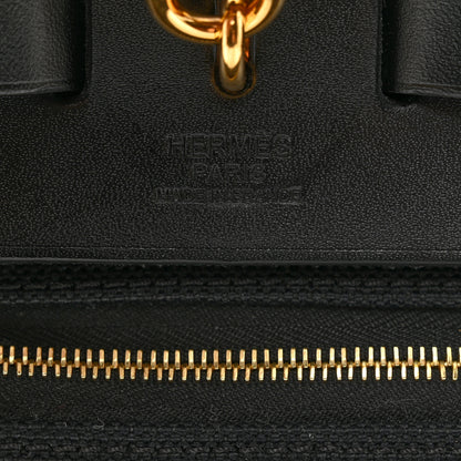 Hermes Military Toile Vache Hunter Herbag Zip Retourne 31 PM Black 7 of 10
